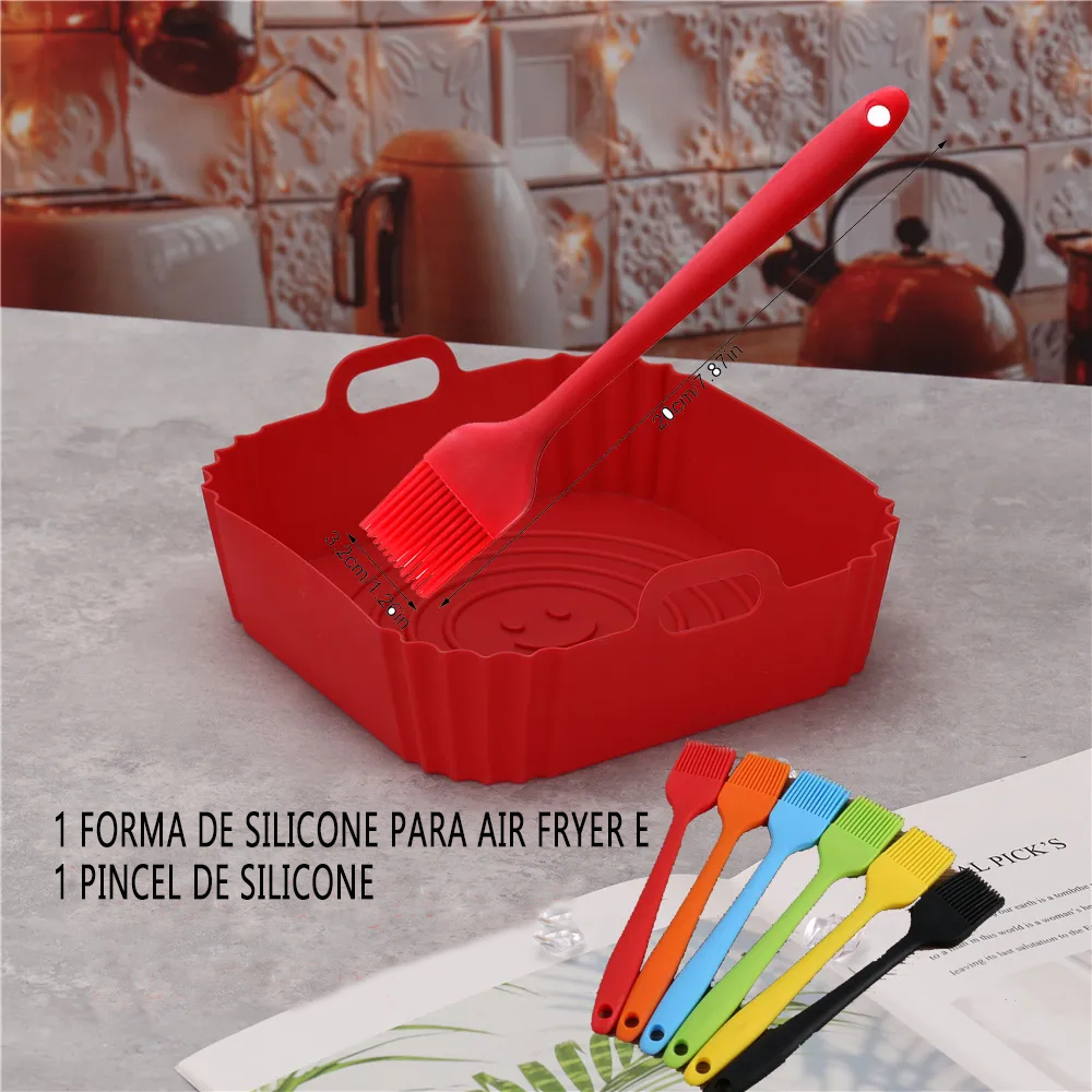 CESTO DE SILICONE FORRO PARA AIR FRYER